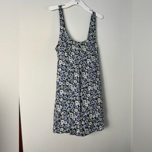 American Eagle Outfitters Black and White Floral Mini Dress